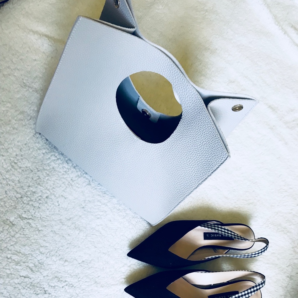 Minimalist Simple Soft Leather Handbag Small Tote